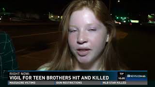 Candlelight vigil held for teen brothers who died in car crash