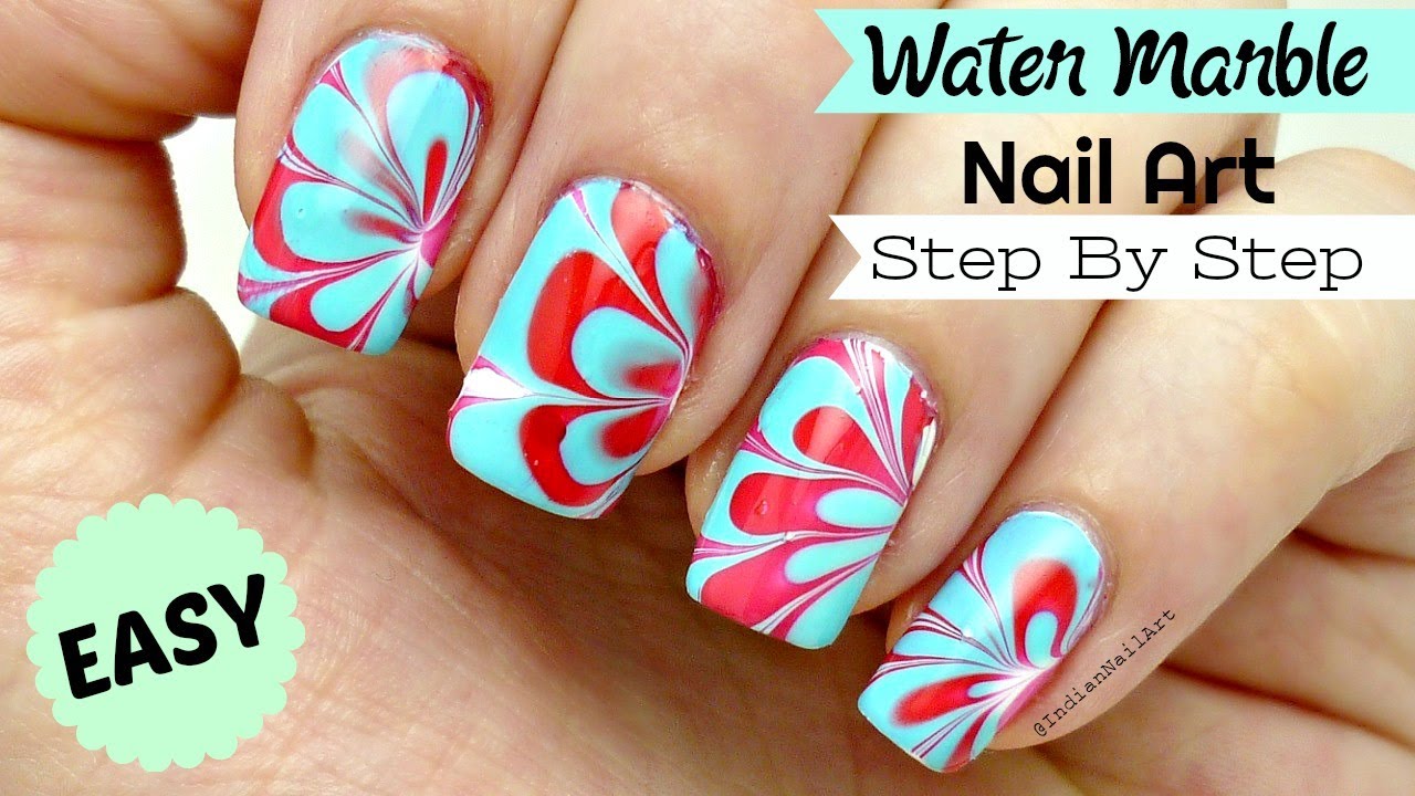 Step-by-Step Water Marble Nail Art Process - wide 7