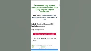JNTUK OD APPLICATION PROCESS 2025
