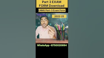 LNMU Part-3 EXAM FORM Download Kaise Kre || phone se Part 3 ka exam फॉर्म कैसे Download करें