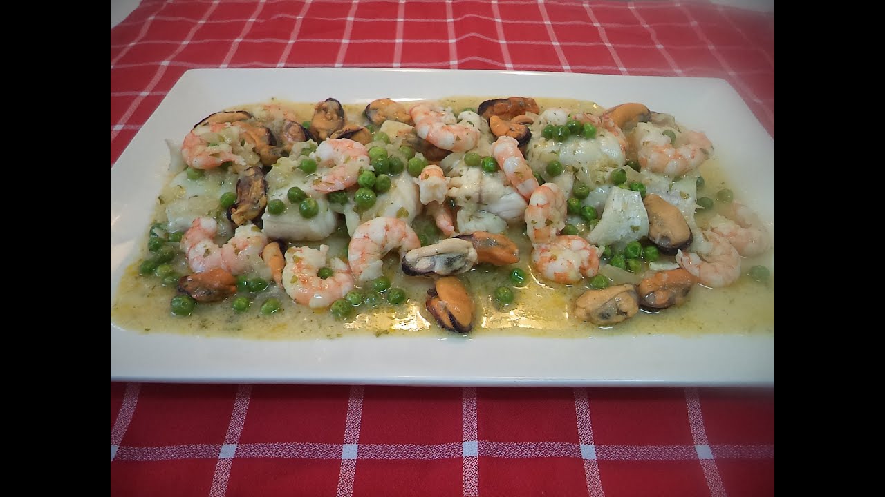 youtube merluza en salsa verde con almejas y gambas