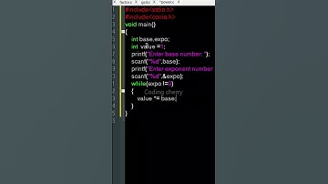 C program to find power of a number #codingshorts #codingshortvideo