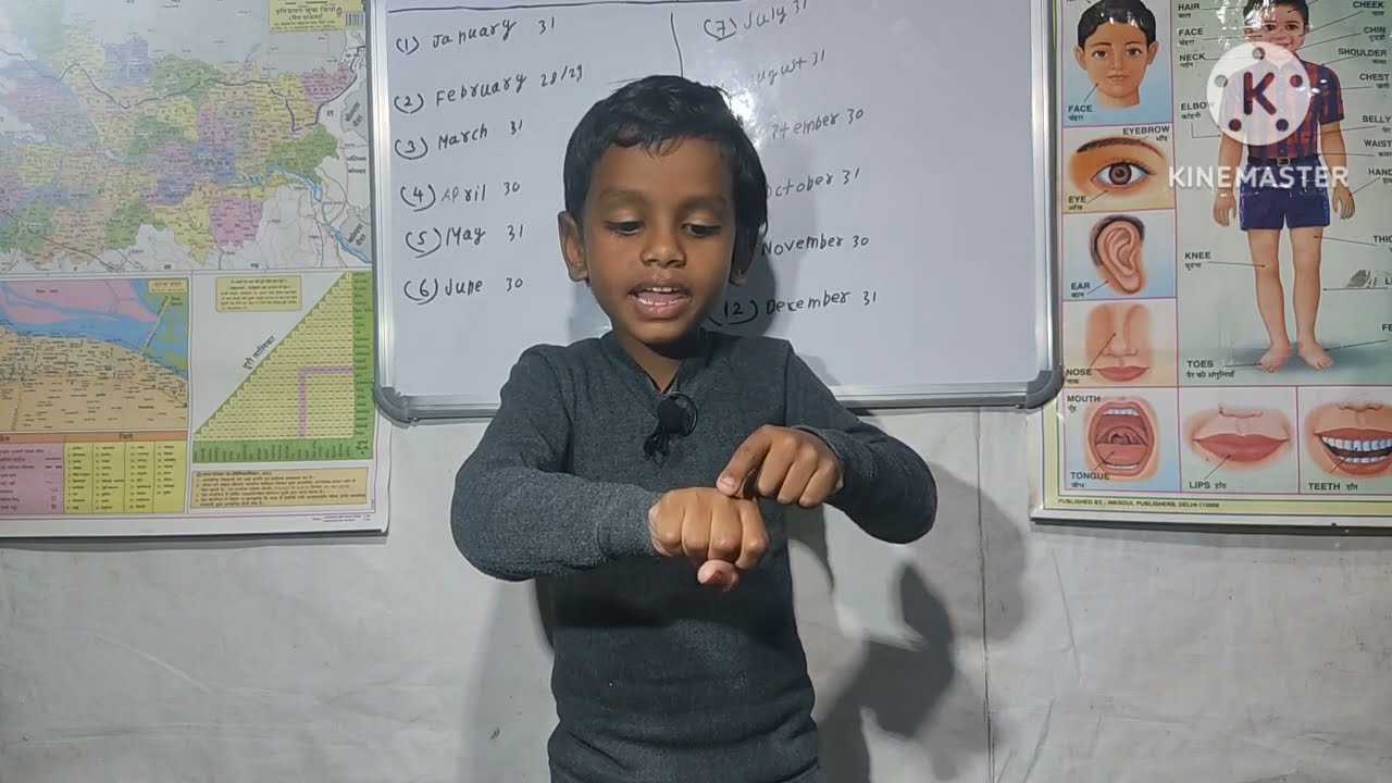 How to Teach Months Name for Kids |  बारह महीनों के नाम , कौन महीना कितने दिन के   हैं 