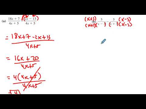 6.2 Example 4 Subtracting Rational Expressions - YouTube