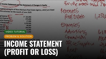 Income Statement (Profit or Loss) | Video Tutorial / Problem-Solution | CK Accts