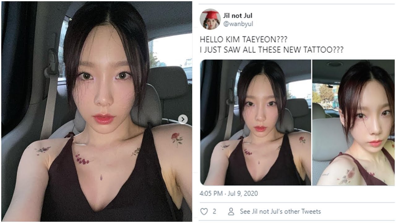 Taeyeon's New Tattoos make Fans Debate If They’re Real or not - YouTube