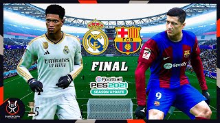 ⚪⚪ Real Madrid vs FC Barcelona 🔴🔵 | FINAL Supercopa de España | Gameplay | PES 2021