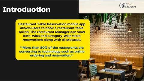 Restaurant Table Booking App Development