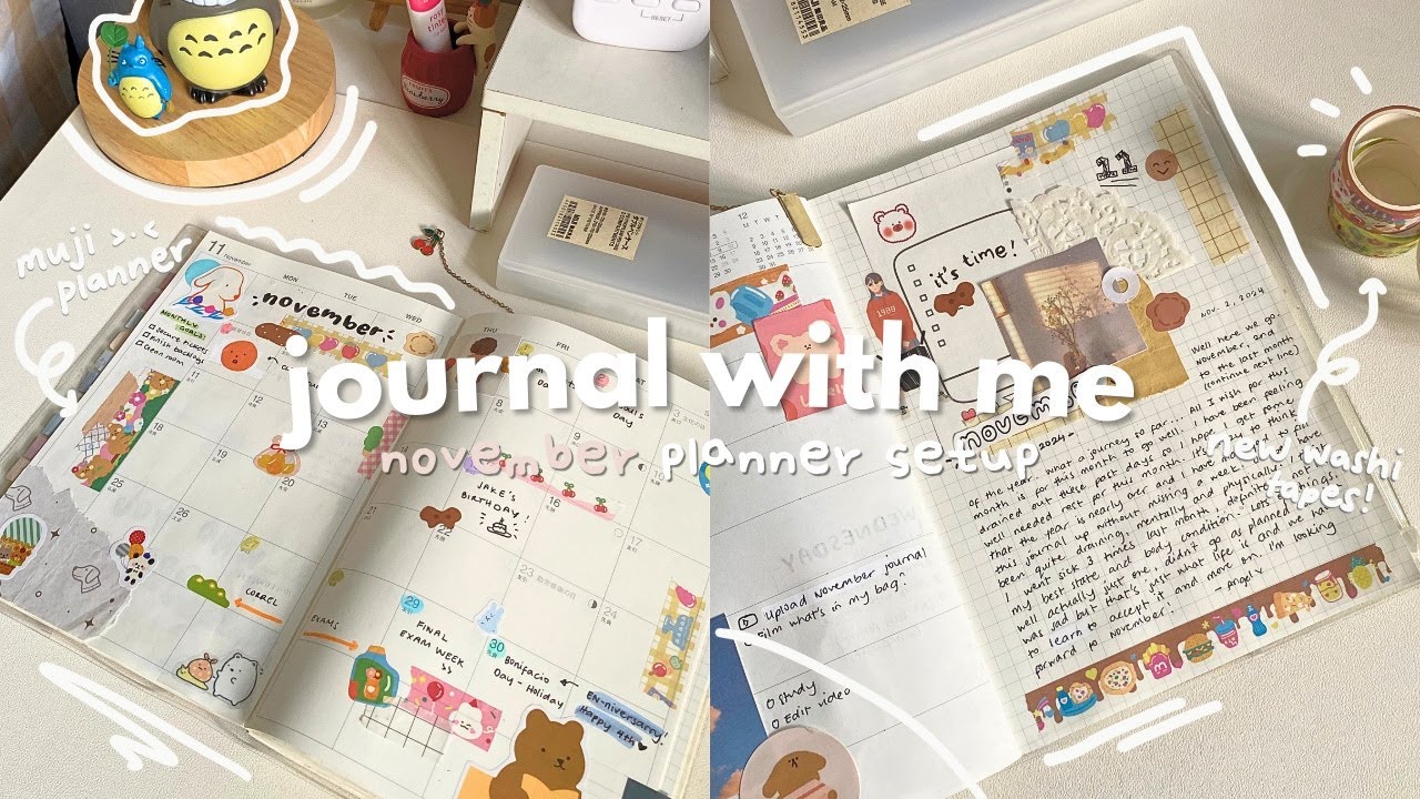 journal-with-me-november-muji-planner-setup-ft-ieebee-asmr