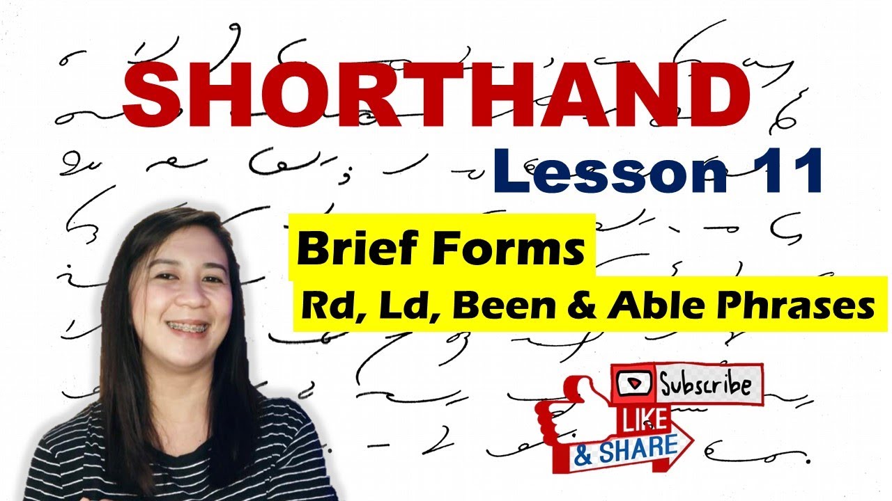 HOW TO WRITE STENO SHORTHAND? LESSON 11 YouTube