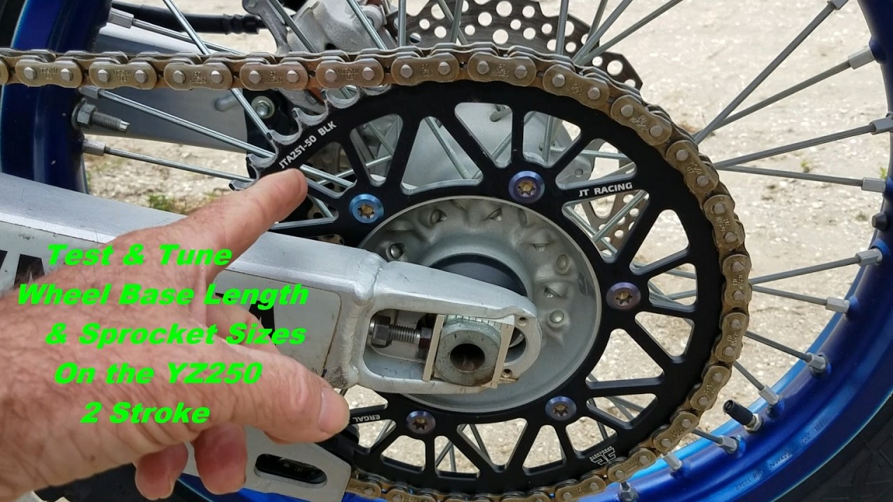 1:11 Track Test & Tune Wheelbase Length & Sprocket Sizes on the YZ250 2 Stroke.