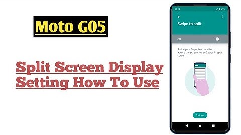 Moto G05 || How To Use Split Screen Feature