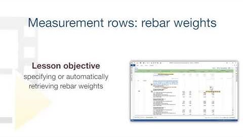 PriMus Tutorial - Measurement rows: rebar weights - ACCA software