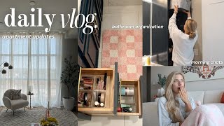 VLOG: organizing my bathroom + decluttering,  apartment updates, + chatting about routine fatigue