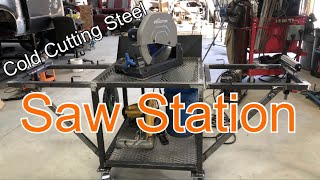 Chop Saw Station with Pivoting Saw Mount | ALLISON CUSTOMS