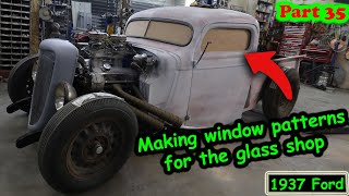 Building throttle bracket and window templates for the 37 Ford hot rod Part 35