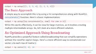 How to Concatenate a Vector into Rows of a NumPy Matrix