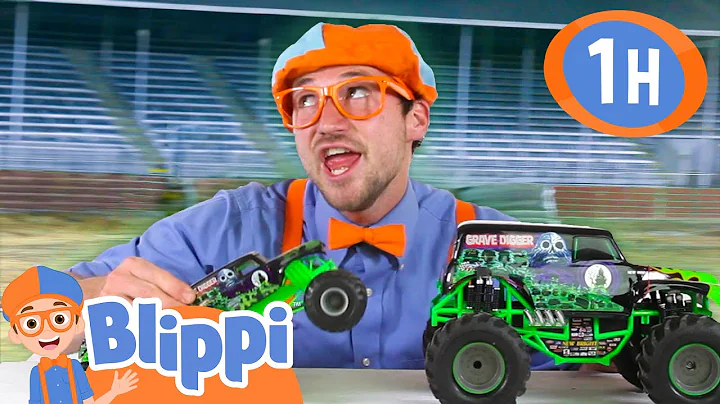 Learn Shapes and Numbers with Monster Trucks | BEST OF BLIPPI TOYS | Educational Videos for Kids
