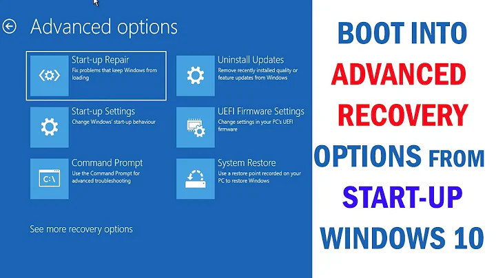 How to Enter Windows 10 Recovery Environment From Boot | Open Advanced Boot Options  From Start up