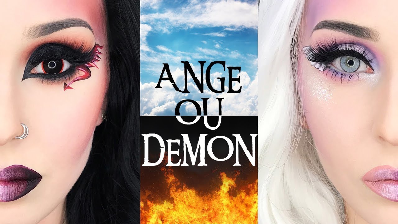 Mi-Ange Mi-Démon Makeup HALLOWEEN 2017
