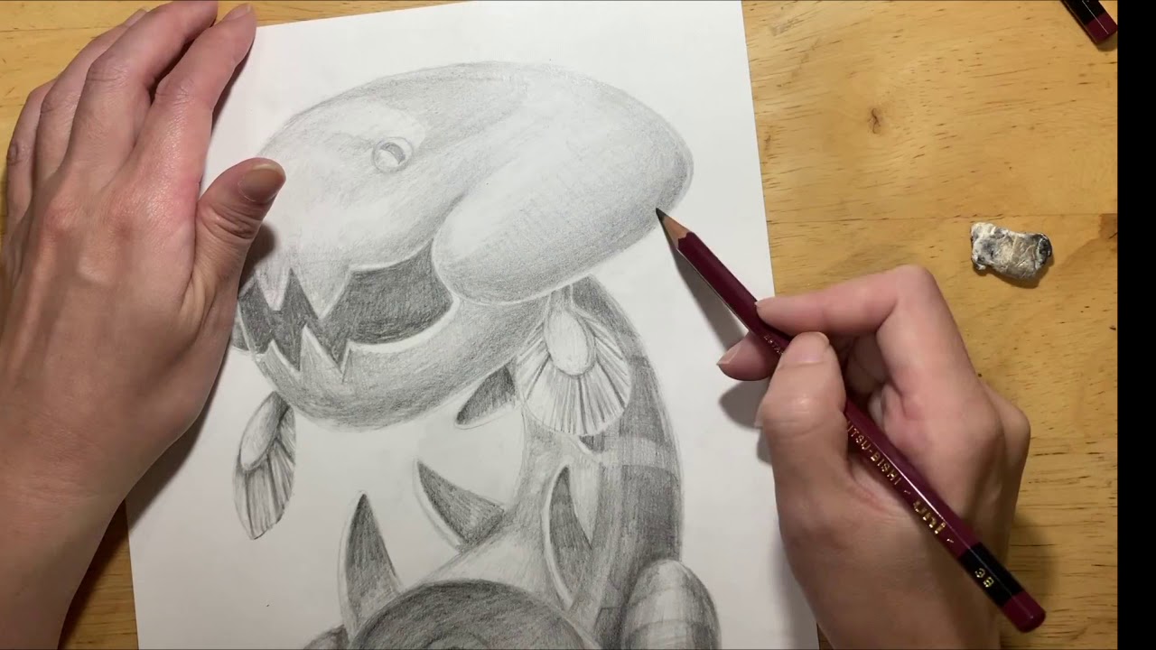 描いてみた ポケモンソードシールドの ウオノラゴン を描いてみた Youtube