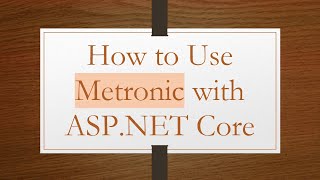 How to Use Metronic with ASP.NET Core screenshot 5