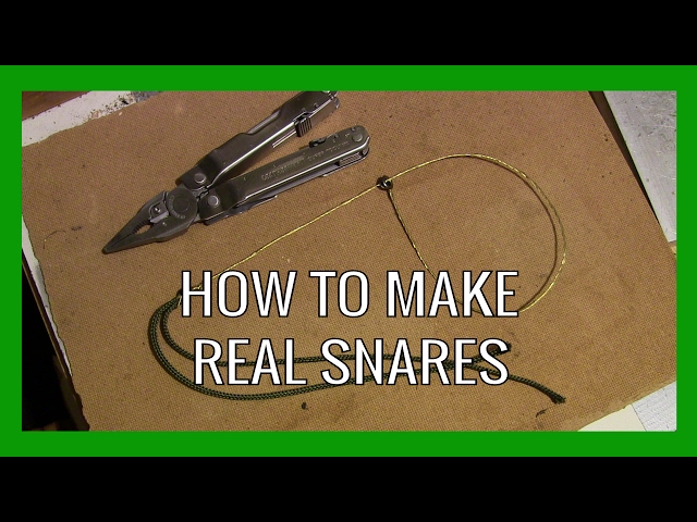 How to Make a Basic SNARE Trap with Paracord or Wire - Catch Your