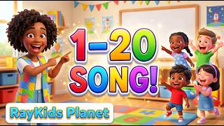 1-20 NUMBER SONG FOR KIDS | COUNTING NUMBERS | RAYKIDS PLANET NUSERY RHYMES &amp; KIDS SONG