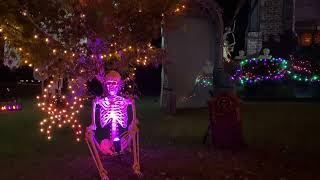 Projection Mapping of a House Halloween Decorations