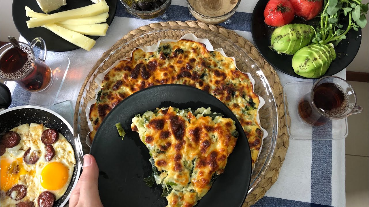 Yufkasız nefis ıspanaklı börek tarifi YouTube