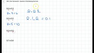 KS4 1 Star Homework - Question 3 Multiplying Decimals