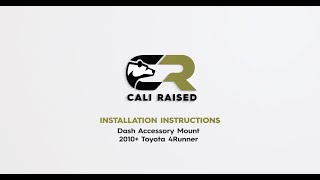 How to Install 2010+ Toyota 4Runner Dash Accessory Mount @CaliRaisedLED