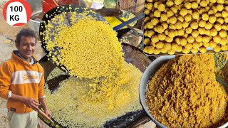 हलवाई शादी में बूंदी के लड्डू कैसे बनाते हैं सीख ले. how to make boondi ladoo recipe