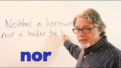 The Conjunction "Nor"