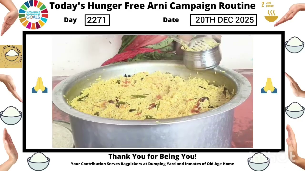 2271 Day Hunger Free Arni Campaign Routine 20 December 2025