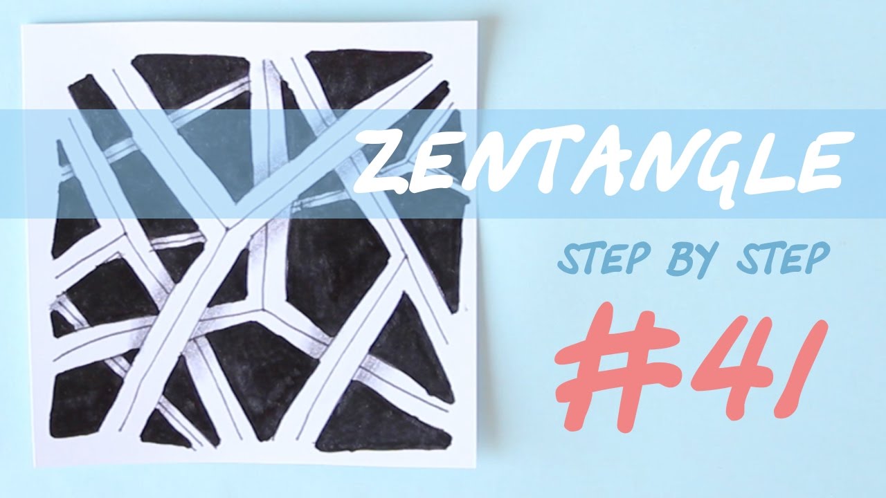 Zentangle step by step tutorial #41 - YouTube
