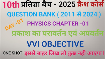 Reflection Of Light Class 10th Objective Question || Prakash Ka Pravartan Objective Question
