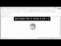 Excel Basics Part 2: Cursors & Ctrl+z