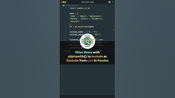 🎥 Filter Rows with startswith() function to Include or Exclude from List in Pandas! 🐍💡