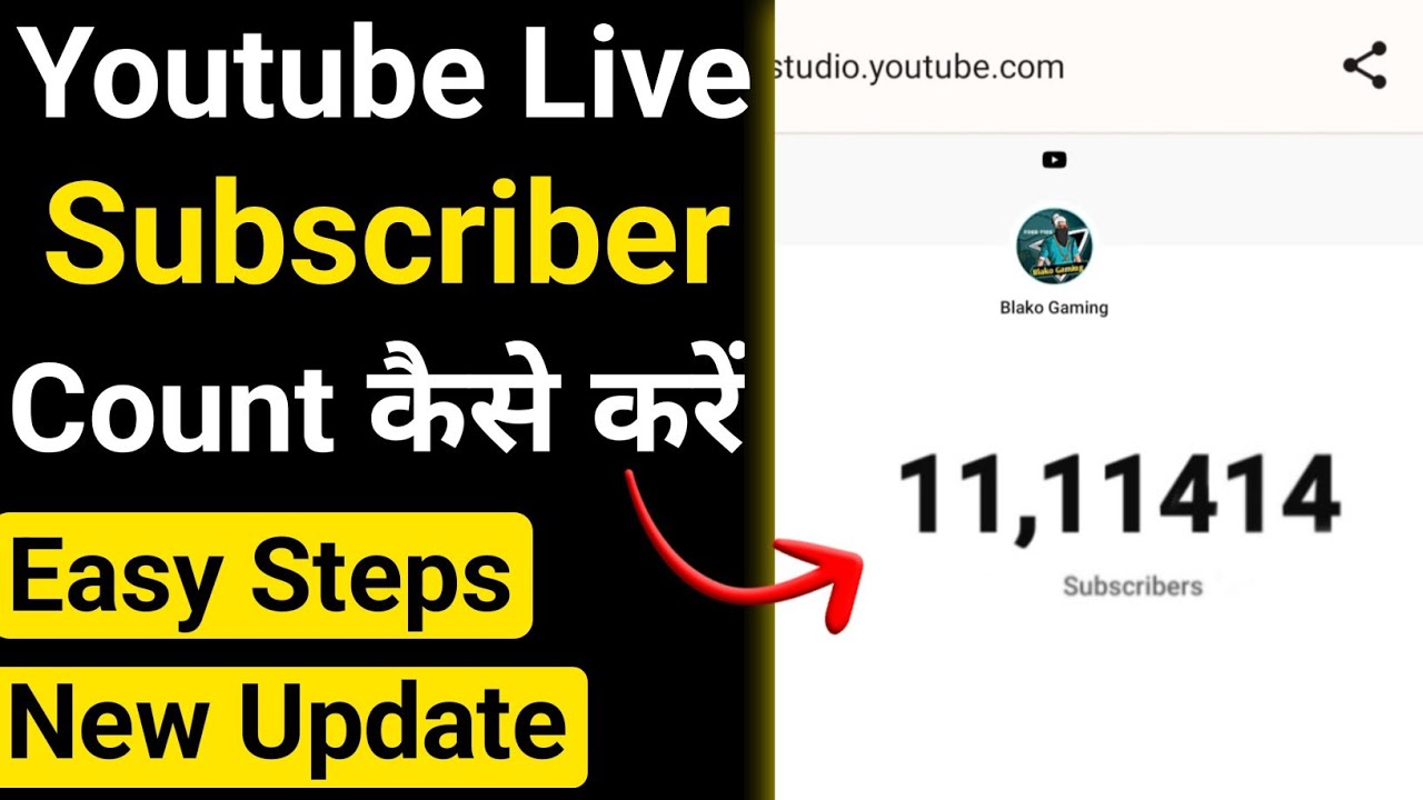 Live Subscriber Kaise Dekhe   Live Subscriber Count Kaise