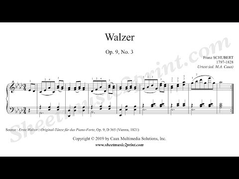 Walzer Op.11 No. 3 D Major - Piano