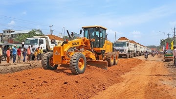 Next-Level Road Construction | SDLG Motor Grader Levels Red Soil with Precision