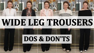 What To Wear & Not Wear With Wide Leg Trousers / Trending Top & Shoe Options That Will Work