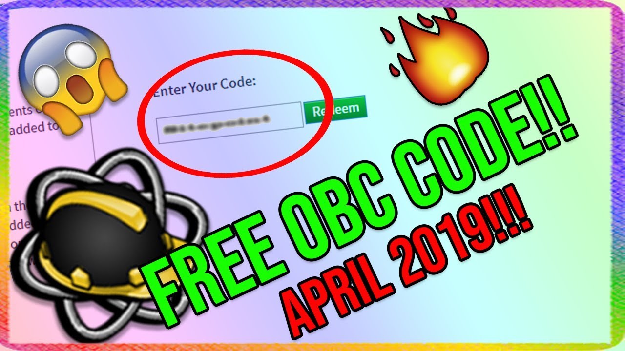 Free Lifetime Obc Code On Roblox Roblox New April 2019 Secret Code Youtube - free obc codes roblox