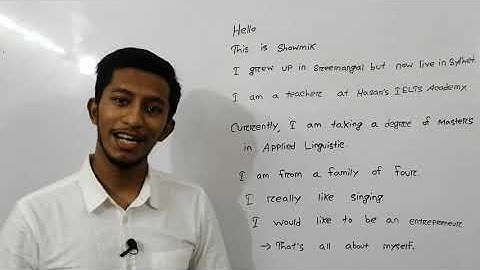 ইংরেজিতে নিজের পরিচয় দিন খুব স্বাচ্ছন্দ্যবোধে [] Self Introduction in English.