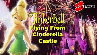 Tinkerbell 🧚 Flying From Cinderella Castle #Shorts