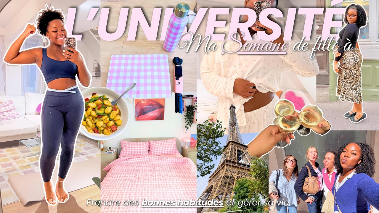UNE SEMAINE POUR RETROUVER DE BONNES HABITUDES ☁️📚🥗 Entre cours, sport et vie sociale