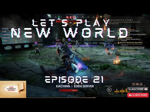 Let's Play New World Ep21- PVP - Corrupted Portal Party - Crashed 2080TI - Starstone Barrows Dungeon