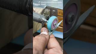 How To Make Turquoise Inlay Silver Ring | Final Touch - Handmade Jewellery #shorts