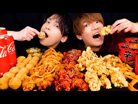 【ASMR】ザクザクの韓国チキンを大量に揚げて爆食いしたらマジで幸せすぎるwwwww【咀嚼音】